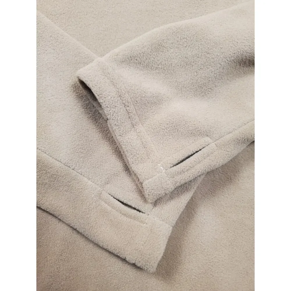 Women's Denim & Co Size Large Tan Full Zip Fleece Jacket - Picture 7 of 8